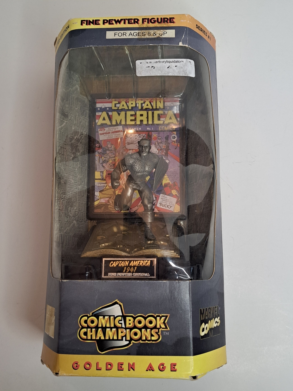 Marvel: Captain America Fine Pewter 1941 Golden Age Figure Comic Book Champions